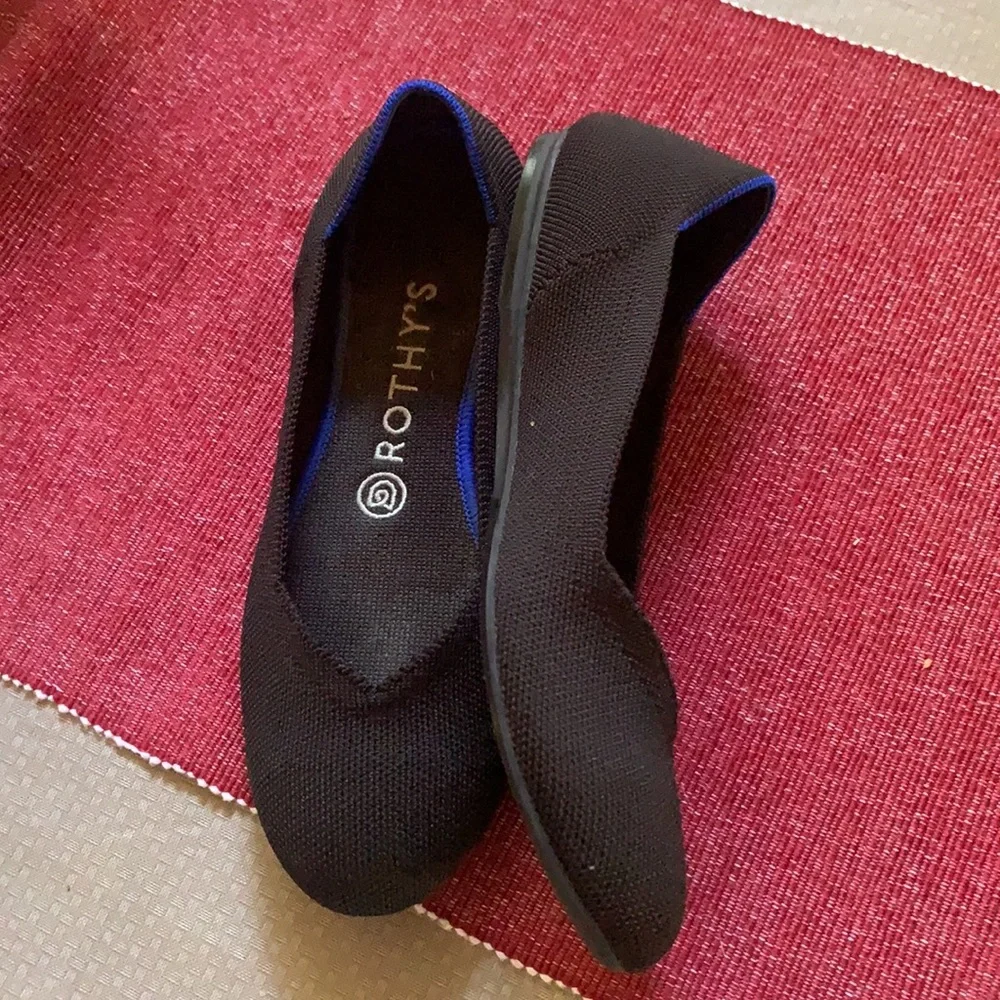Rothy’s Black and Blue Flats - Picture 2 of 6